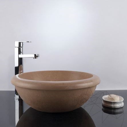 Umywalka Matia trawertyn Latte RS-19, 41 x 16 cm