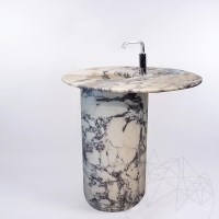 Zlewozmywak Tao Naxos - Marmur Arabescato Oro, 85 x 43 cm