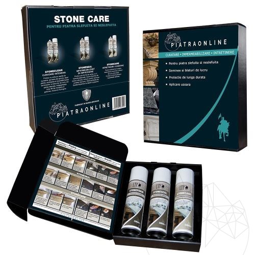 LTP Stone Care Kit - Zestaw do pielęgnacji kamiennych kominków i blatów (czyści, uszczelnia i konserwuje).