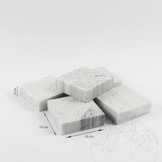 Kamień marmurowy Kavala, 10 x 10 x 3 cm