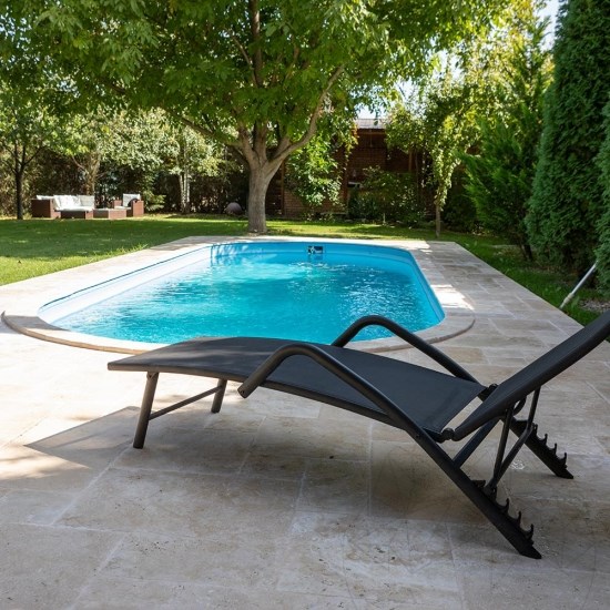 Travertine Classic French Pattern Brushed and Chiselled Set, 3 cm