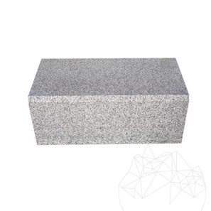 Obrzeże granitowe Bianco Sardo, 20 x 25 x 50 cm (Bizot 2 cm 1L)