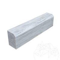 Obrzeże z marmuru Kavala, 10 x 15 cm x LL (Bizot 3 cm 1L)