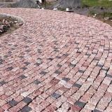 Kamień sześcienny Granit Klon Red Natur, 10 x 10 x 5 cm