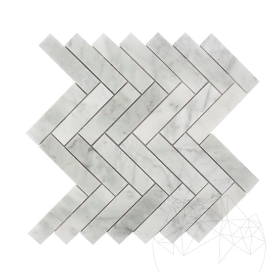 Szlifowana mozaika marmurowa New York Chevron 