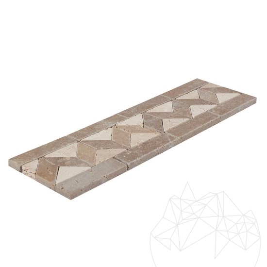 Bordura B8 Travertin Noce si Classic, 9 x 30,5 cm