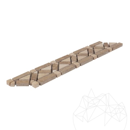 Bordura B46 Travertin Classic si Noce, 4,8 x 27 cm
