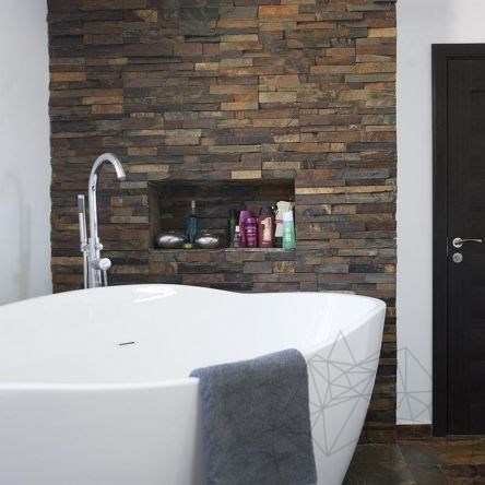 Panel Slate Brown 15 x 60 cm