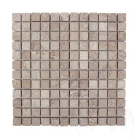 Mozaic Travertin Latte Antichizat, 2,3 x 2,3 cm