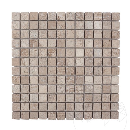 Mozaic Travertin Latte Antichizat, 2,3 x 2,3 cm