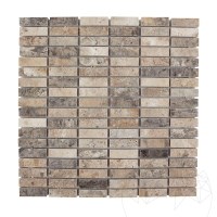 Mozaic Travertin Silver Polisat, 1,5 x 4,8 cm