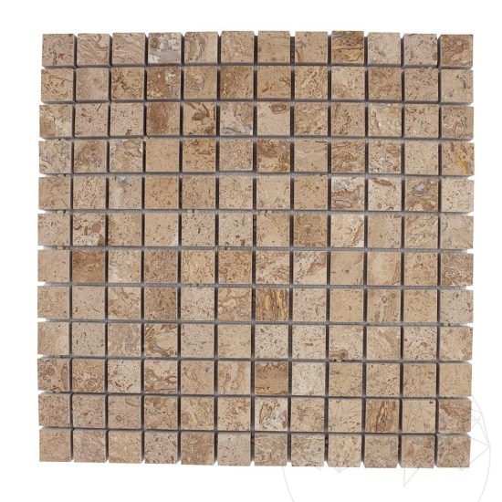 Mozaic Travertin Latte Polisat, 2,3 x 2,3 cm