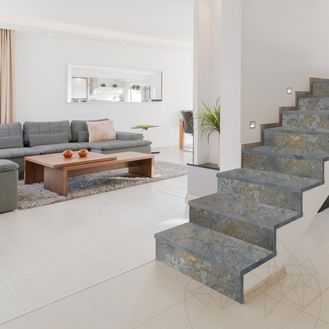 Slate Multicoloured Slate Step Noisette Natur, 120 x 33 x 2 cm