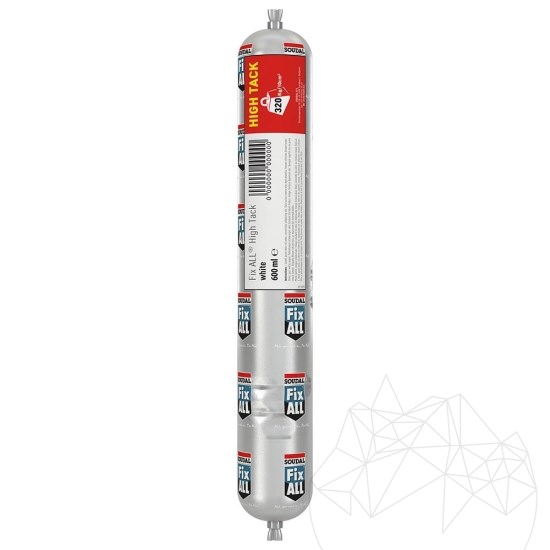 Elastyczny klej do łupków - Soudal FIX ALL High Tack White - 600 ml (folia)