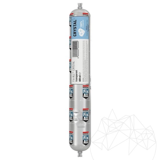 Elastyczny klej do łupków - Soudal FIX ALL Crystal (przezroczysty) - 600 ml (folia)