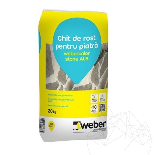 Zaprawa do kamienia naturalnego - Weber Color Stone White, 20 kg