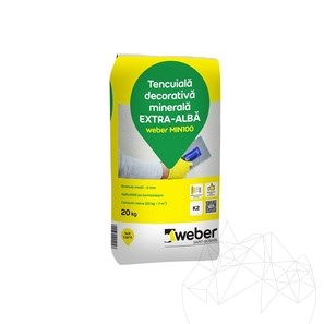 Dekoracyjny tynk mineralny - Weber MIN 100 - K 2, 20 kg