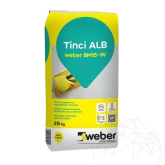 Zaprawa tynkarska cienkowarstwowa "tinci" BIAŁA - Weber BM15-W, 25 kg