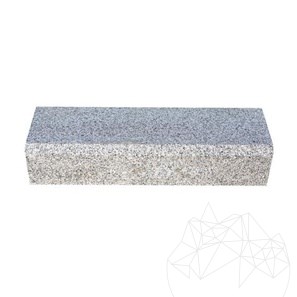 Obrzeże z białego granitu sardyńskiego, 10 x 15 x 50 cm (Bizot 2 cm 1L)