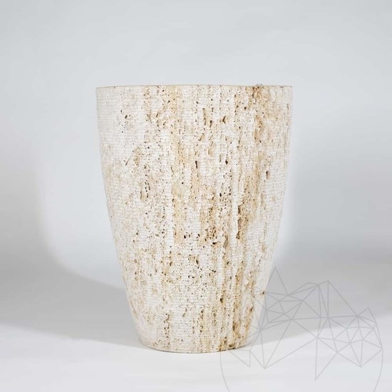 Planter rzymski Trawertyn Classic Rizat, 40 x 30 x 30 cm