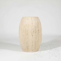 Wazon dekoracyjny Autograph - Pisa Travertine Classic, 30 x 20 x 20 cm