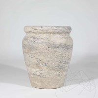Autograth-Rome Trawertyn srebrny wazon dekoracyjny, 30 x 25 x 25 cm