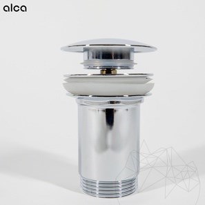 Alca Plast wentylator umywalkowy click/clack (mosiądz chromowany, 5/4", bez spłukiwania wstępnego, duży korek)