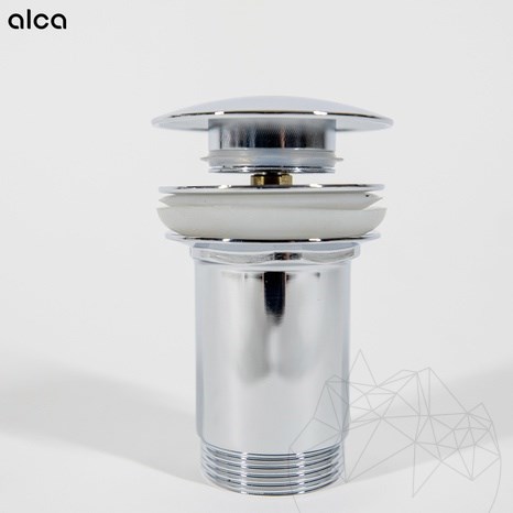 Alca Plast wentylator umywalkowy click/clack (mosiądz chromowany, 5/4", bez spłukiwania wstępnego, duży korek)