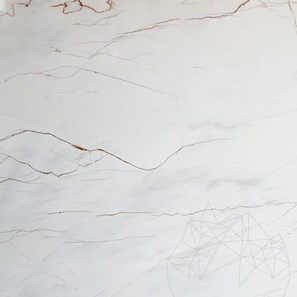 Red Veined Polished Marble Slab, 2 cm