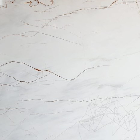Red Veined Polished Marble Slab, 2 cm