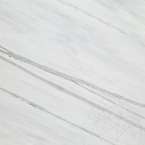 Cascade White Polished Marble Slab, 2 cm