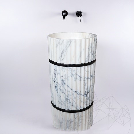 Tao Sink Arabescato Oro Riflata, 42 x 85 cm