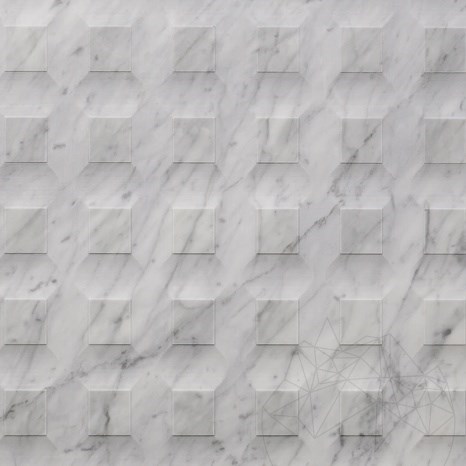 Carrara White Stud H Design Płyta 2CM
