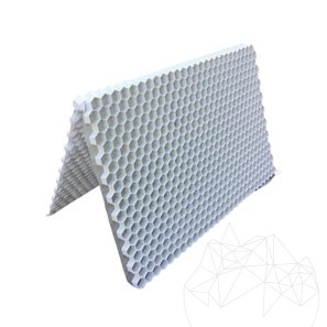 Fix Lite profil o strukturze plastra miodu - L - do stabilizacji żwiru, biały, rozkładówka 120 x 80 x 2,6 cm