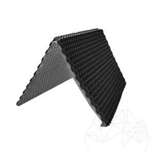 Profil Fix Lite honeycomb - L - do stabilizacji żwiru, czarny, rozkładówka 120 x 80 x 2,6 cm