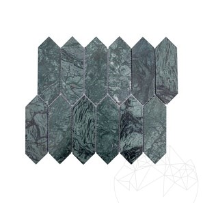 Mozaika z polerowanego marmuru Teos Pillar, 30,5 x 28 cm