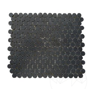 Mozaika z polerowanego marmuru Nero Marquina 30,5 x 28 cm