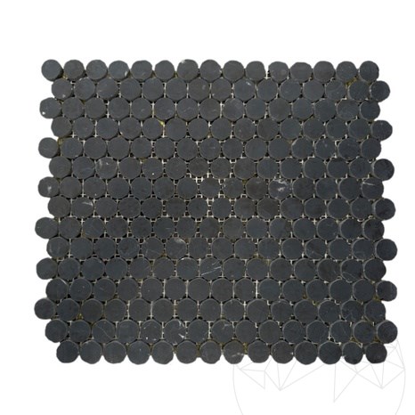 Mozaika z polerowanego marmuru Nero Marquina 30,5 x 28 cm
