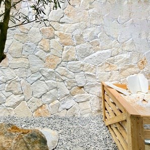 Twarz skalna Vintage Thasos Poligonal Marmur