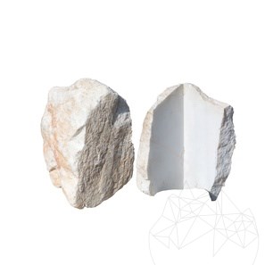 Marmur wielokątny Rock Face Vintage Thasos (element narożny)