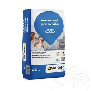 Webercol Pro White 25Kg - profesjonalny biały klej do kamienia naturalnego