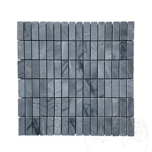 Mozaika Wąż Niebieski Marmur Szczotkowany 1.5 x 4.8 cm