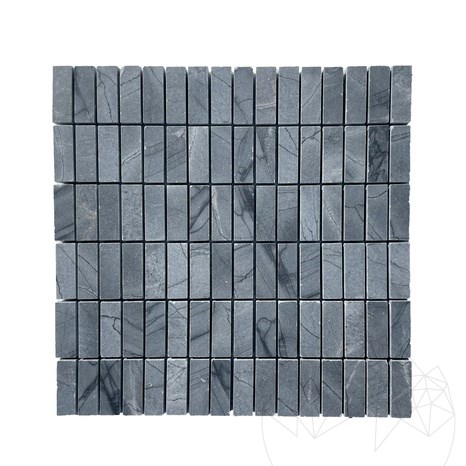 Mozaika Wąż Niebieski Marmur Szczotkowany 1.5 x 4.8 cm