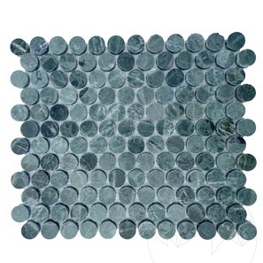 Mozaika Penny Teos z zielonego marmuru, 30.5 x 28 cm