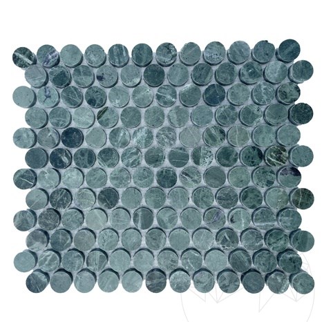 Mozaika Penny Teos z zielonego marmuru, 30.5 x 28 cm
