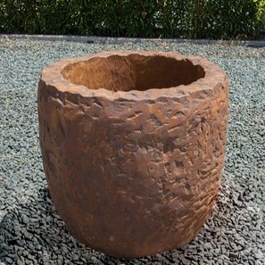 Sadzarka do wapienia - Naturalna kamienna sadzarka do kwiatów i drzew ozdobnych, do wewnątrz/na zewnątrz, 75 x 75 x 70 cm