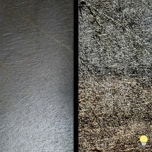 Półprzezroczysta elastyczna skóra łupkowa 2 mm - Black Star Gold, 210 x 105 cm | Oświetlenie otoczenia