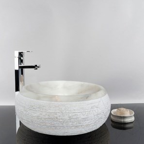 Umywalka łazienkowa - Arabescato Oro Marmur RS-24, 42 x 15 cm