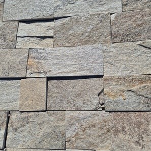 Slate Sahara Natur, 10cm x LL x 1.3cm | Kamień dekoracyjny - Płytki pionowe, na zewnątrz i do wewnątrz (25 mkw/paleta)