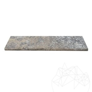 Obrzeże trawertynowe Silver Standard antyczne Cross Cut 3 x 15 x 61 cm